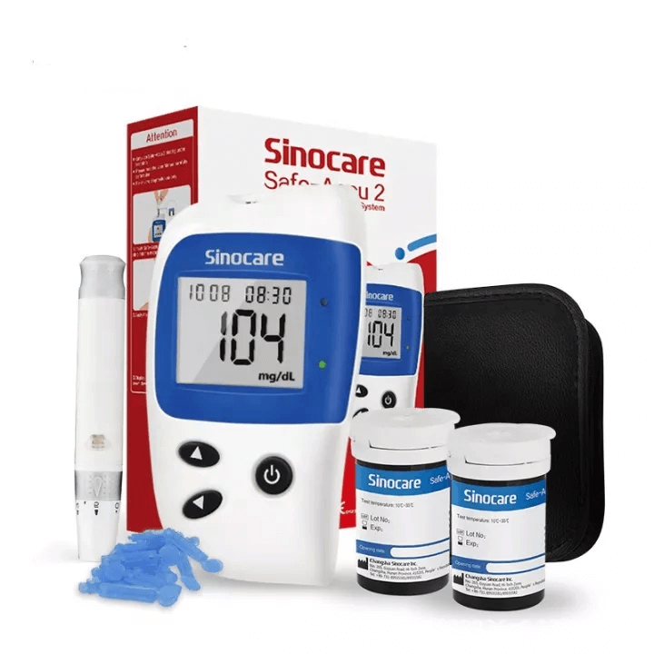 เครื่องวัดระดับน้ำตาลในเลือด SINOCARE รุ่น SAFE ACCU 2 0070062003011